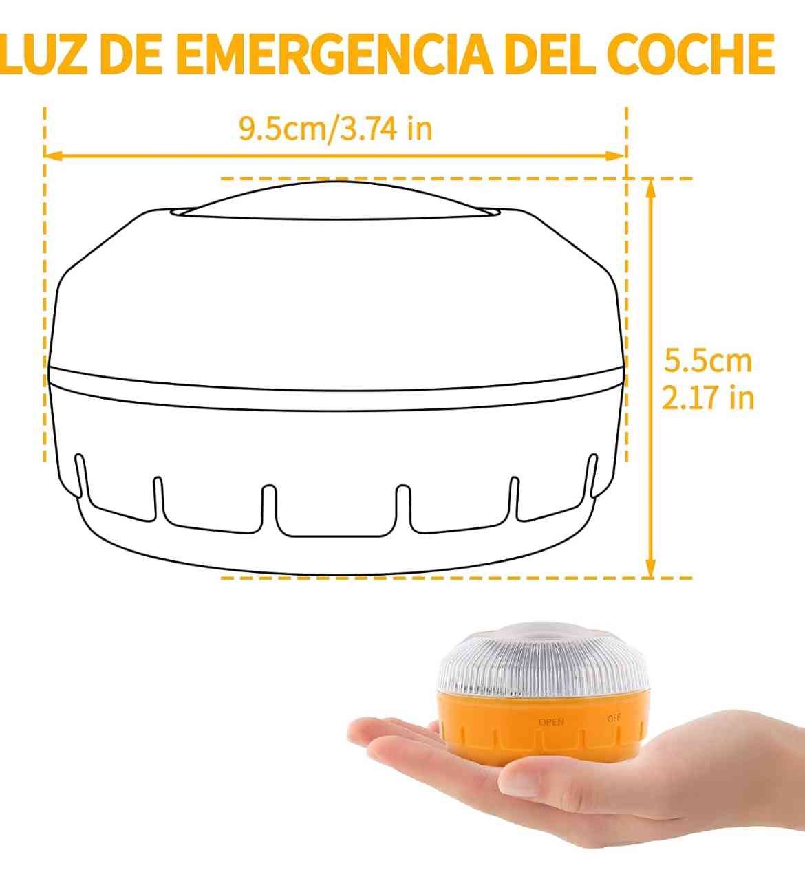 Luz de Emergencia Base Magnético