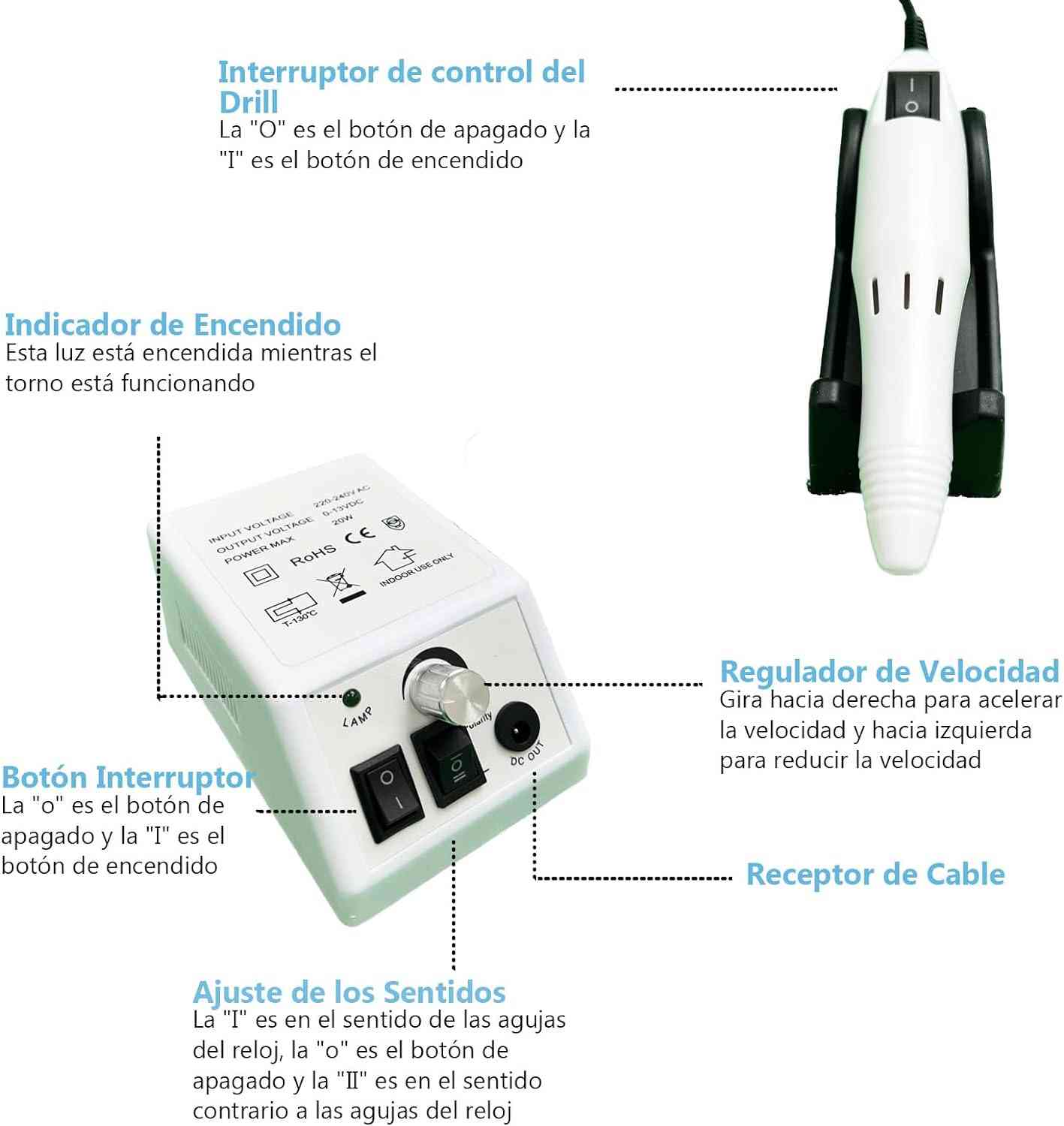 Torno para uñas profesional