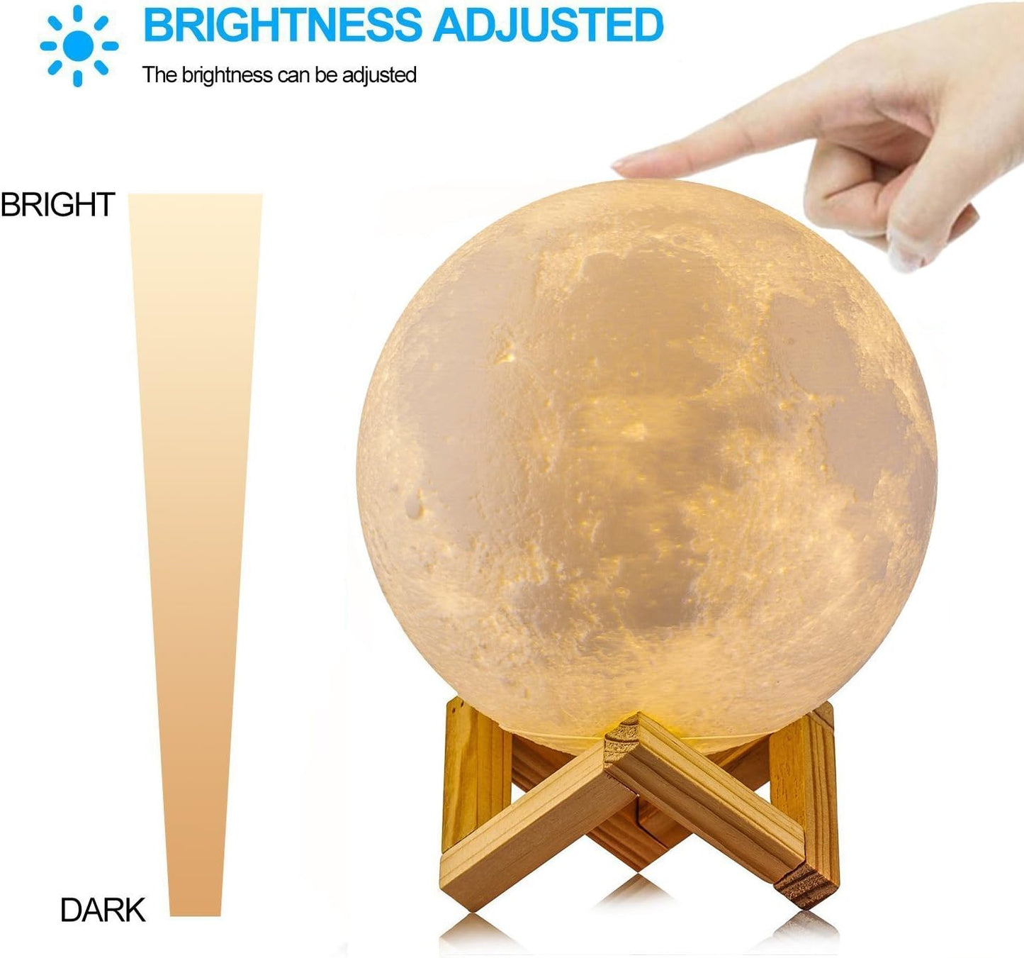 Lampara Luna 3D LED Moon Lamp