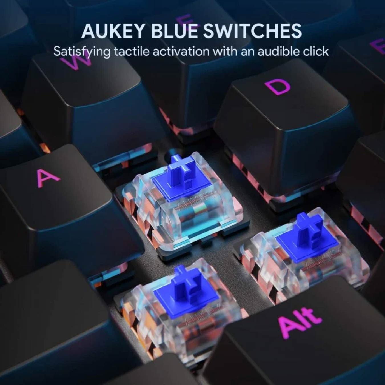 Teclado Mecánico Gaming RGB Switch Aukey KM-G12